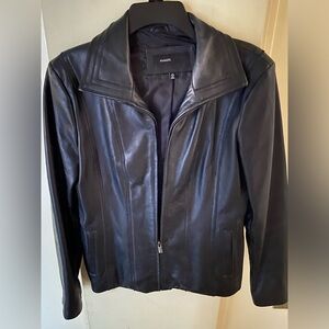 Avanti Black Leather Jacket Women’s Sz M